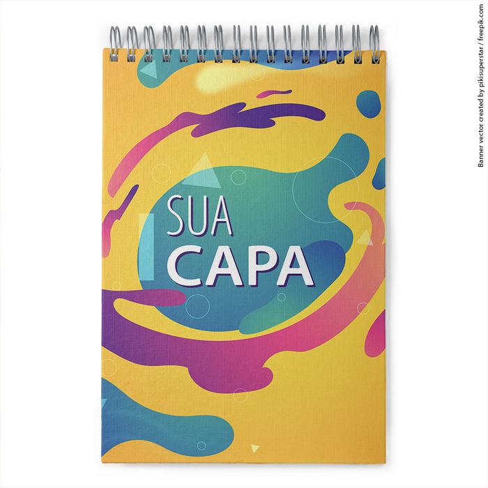 Caderno de desenho/sketchbook com Capa Personalizada 21x32 cm