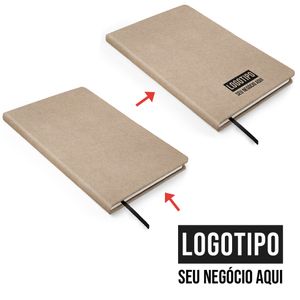 Caderno taccbook® Kraft com Logo Personalizado 14x21 cm