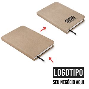 Caderno taccbook® Kraft com Logo Personalizado 9x14 cm