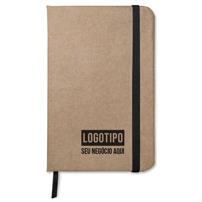 Caderno taccbook® Kraft com Logo Personalizado 9x14 cm