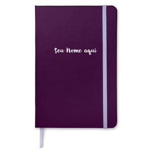 Caderno Com Nome Personalizado taccbook® cor Púrpura 14x21
