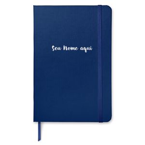 Caderno Com Nome Personalizado taccbook® cor Azul Naval 14x21
