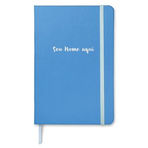 Caderno Com Nome Personalizado taccbook® cor Azul Centáurea 14x21