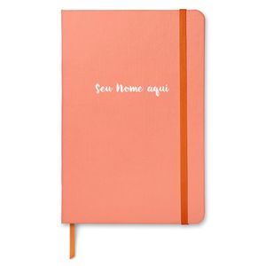 Caderno Com Nome Personalizado taccbook® cor Coral 14x21