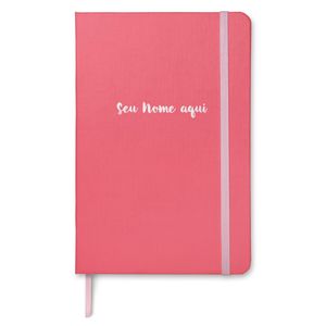 Caderno Com Nome Personalizado taccbook® cor Salmão 14x21