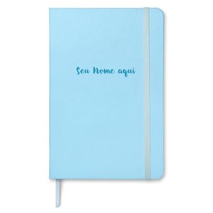 Caderno Com Nome Personalizado taccbook® cor Azul (Pastel) 14x21