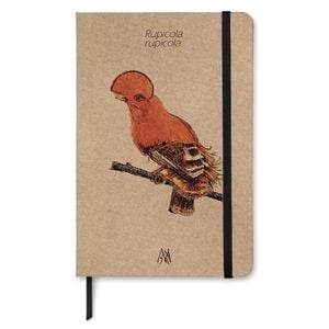 Caderno Kraft taccbook® Galo-da-serra (Rupicola rupicola) 14x21 cm