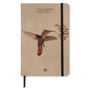 Caderno Kraft taccbook® Beija Flor-Vermelho (Chrysolampis  mosquitus) 14x21 Cm