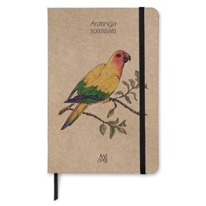 Caderno Kraft taccbook® Jandaia (Aratinga solstitialis) 14x21 Cm