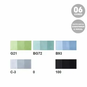 Copic CIAO - Kit C/6 Cores SEA (Tons marinhos)