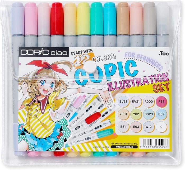 Copic CIAO - Kit C/12 Cores C/ LIVRO