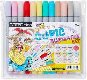 Copic CIAO - Kit C/12 Cores C/ LIVRO