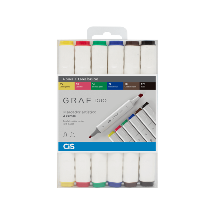 GRAF Duo - Kit Cores básicas: 6 cores