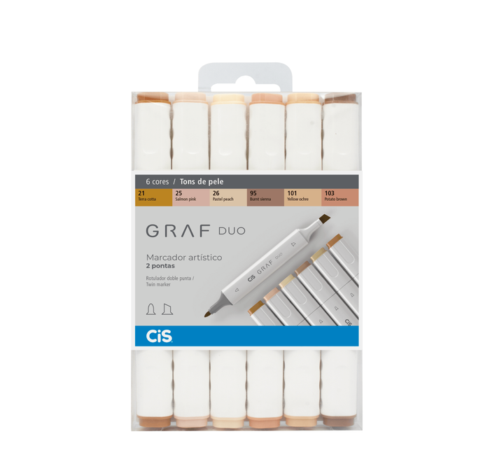 GRAF Duo - Kit Tons de pele: 6 cores