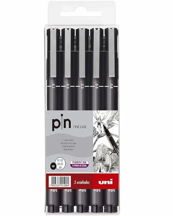 Pin c/5 - Pontas 0.1 - 0.8