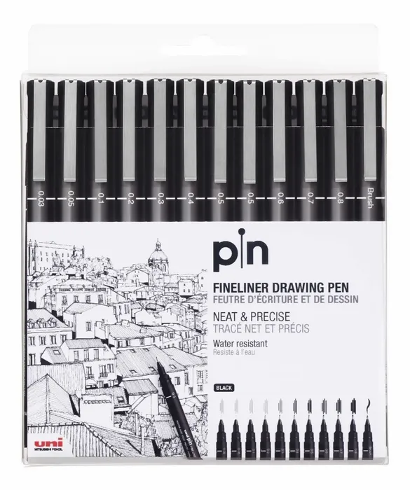 Pin c/12 - Pontas 0.03 - brush