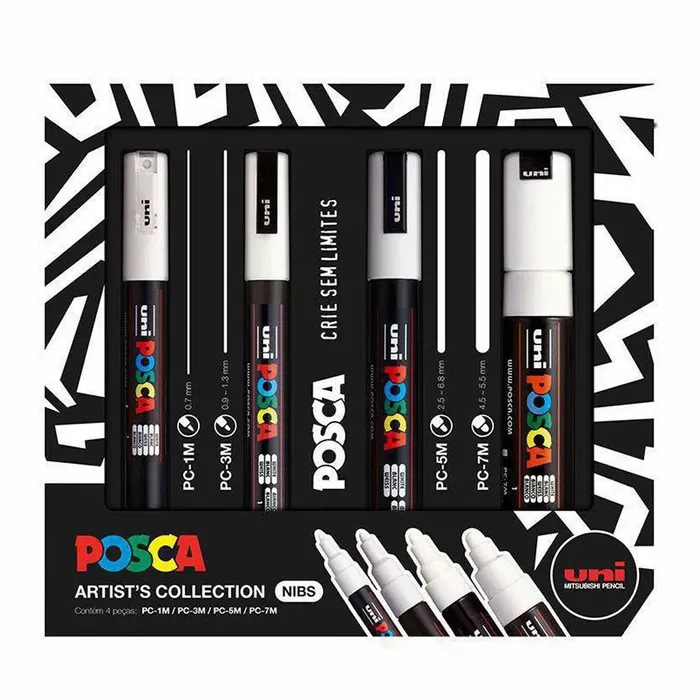 POSCA - ARTIST’S COLLECTION c/ 4 (Brancas)