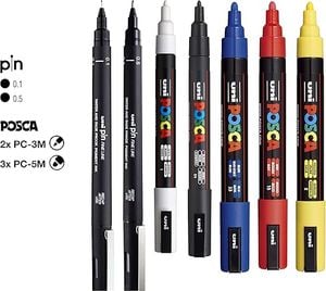 Posca - ARTIST’S COLLECTION c/ 5 cores + 2 pin