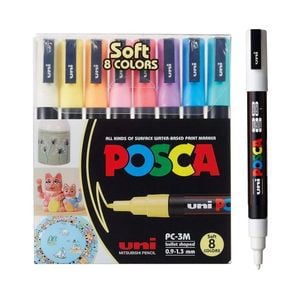 Posca - PC-3M- 8 Cores Pastéis