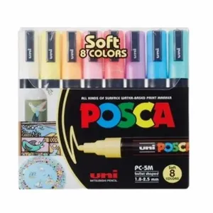 Posca - PC-5M- 8 Cores Pastéis