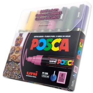 Posca - PC-5M - 8 Cores Escuras