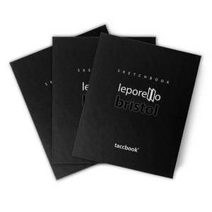 Kit c/ 3 Sketchbook Sanfonado taccbook® Leporello | Papel Bristol 180g | Formato Concertina