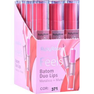 Box - Batom Duo Lips Feels 371 - Ruby Rose  - HB8225371BX