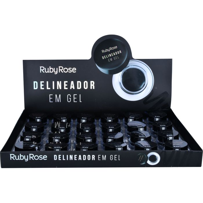 Box - Delineador Em Gel Black – Ruby Rose - HB8401BX