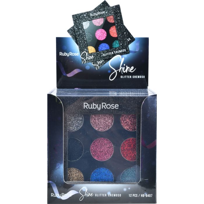 Bx - Paleta De Sombra Shine Glitter - Hb8407 - Ruby Rose - HB8407BBX