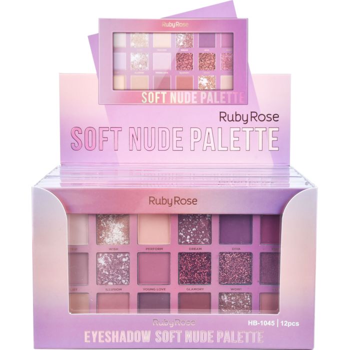 Bx - Paleta Soft Nude Feels - Hb1045 - Ruby Rose - HB1045BX