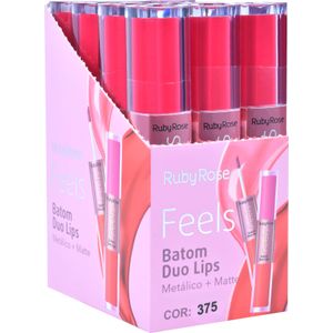 Box - Batom Duo Lips Feels 375 - Ruby Rose  - HB8225375BX