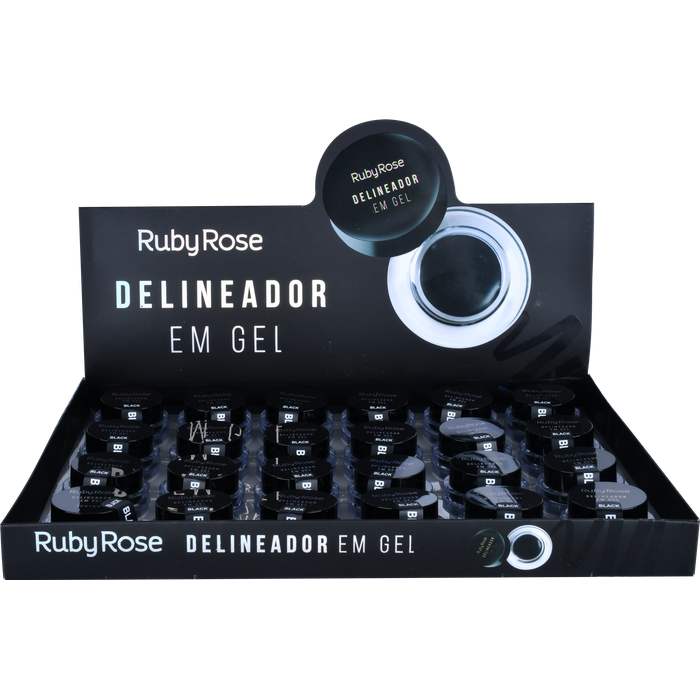 BX - DELINEADOR EM GEL BLACK - HB8401BX - RUBY ROSE