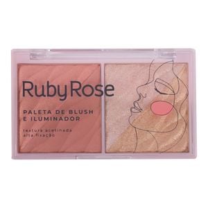 CX PALETA DE BLUSH E ILUMINADOR HB7533CX RUBYROSE