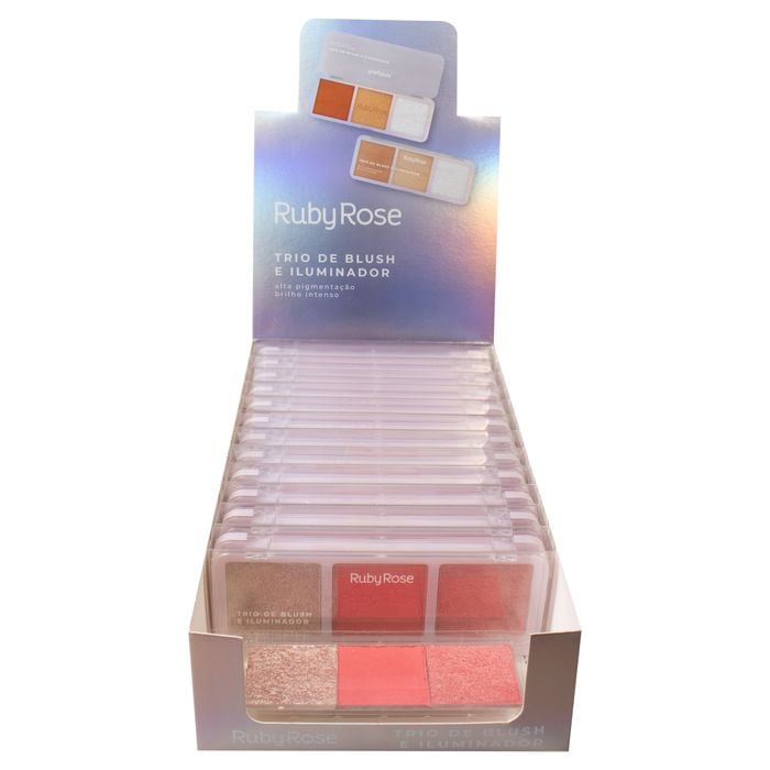 BX TRIO DE BLUSH E ILUMINADOR HBF583S3BX RUBYROSE