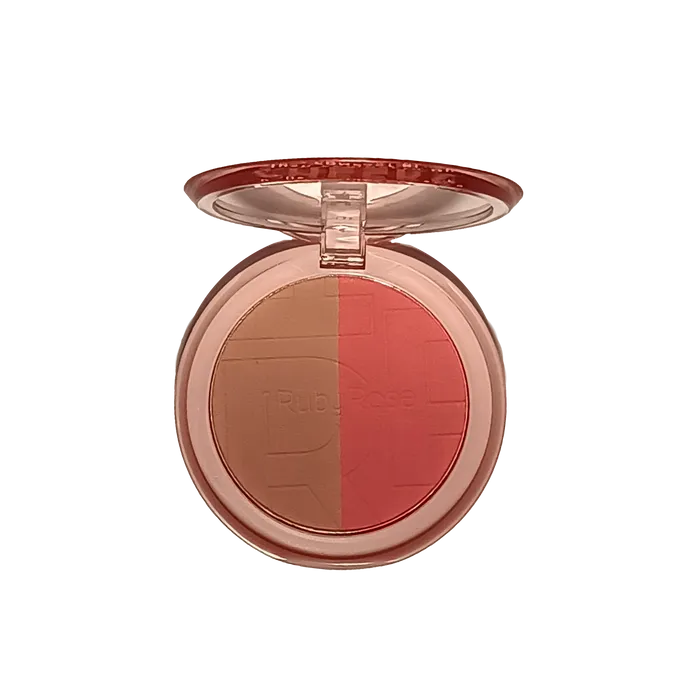 DUAL CHEEKS BLUSH COMPACTO NECTAR/SCARLET HBM03-3 RUBYROSE