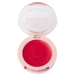 HBM02-5  CREAMY CHEEKS CHERRY RED RUBY ROSE