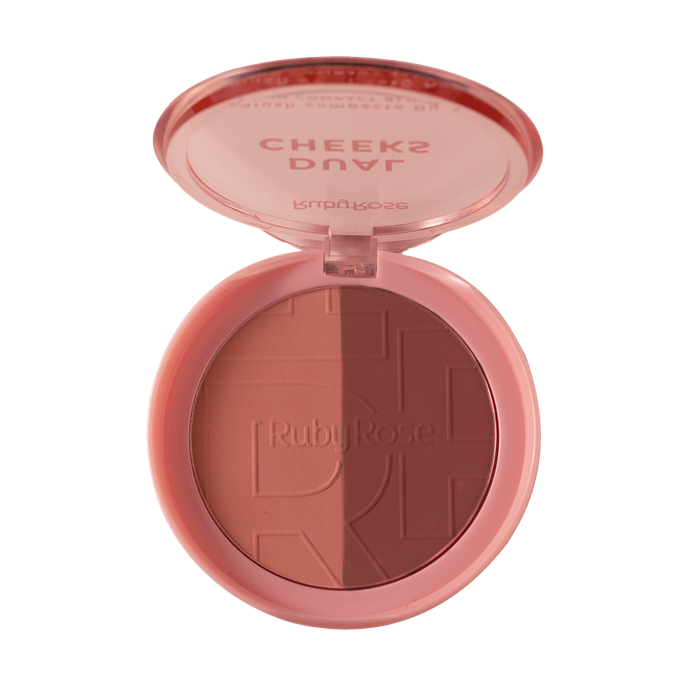 DUAL CHEEKS BLUSH COMPACTO IVORY/BRONZE HBM03-4 RUBYROSE