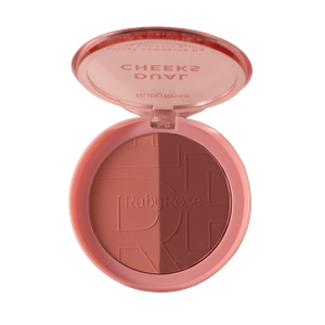 DUAL CHEEKS BLUSH COMPACTO IVORY/BRONZE HBM03-4 RUBYROSE