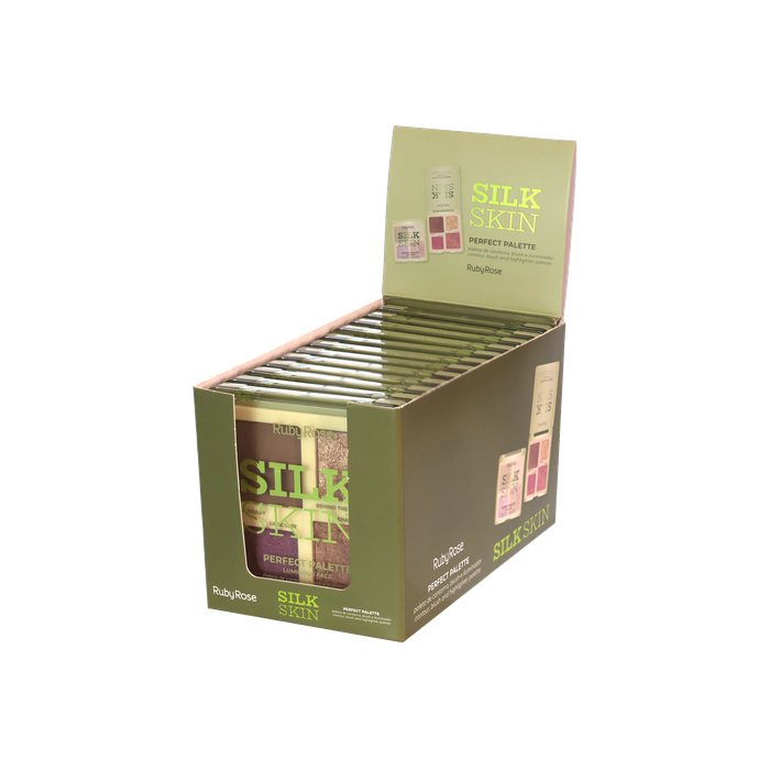 CX-HBM1003-G1 PALETA DE CONTORNO  BLUSH ILUMINADOR SILK SKIN RUBY ROSE