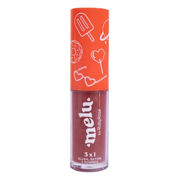 BLUSH BATOM SOMBRA 3X1 BOO RR11005 MELU RUBYROSE