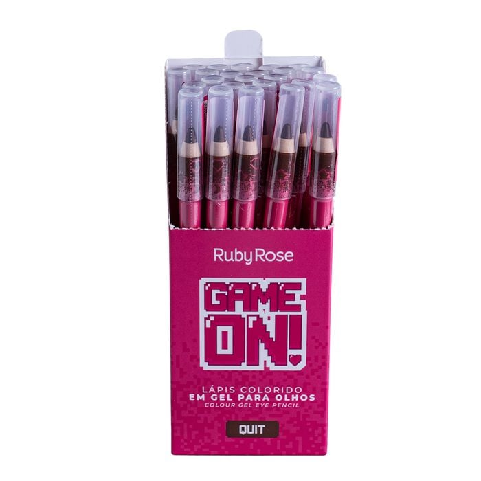 BX LÁPIS COLORIDO EM GEL PARA OLHOS GAME ON - QUIT HB24006 RUBY ROSE