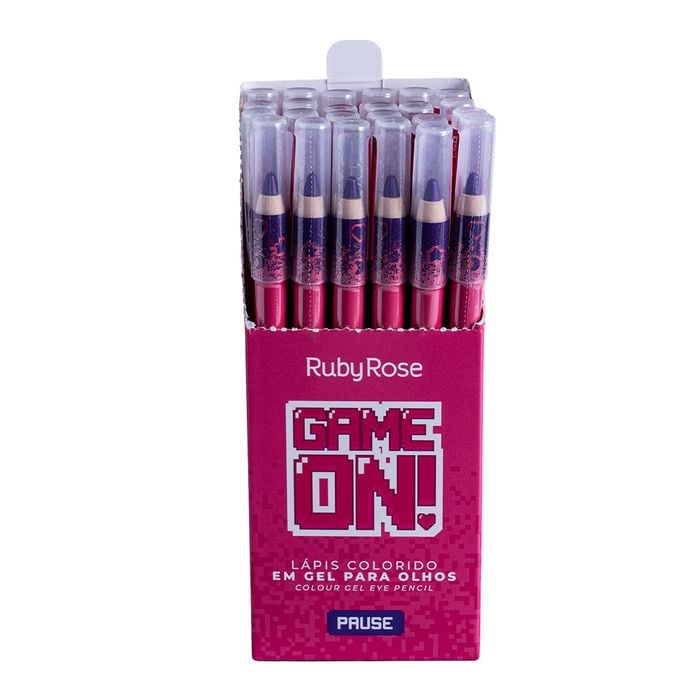 BX LÁPIS COLORIDO EM GEL PARA OLHOS GAME ON - PAUSE HB24004 RUBY ROSE