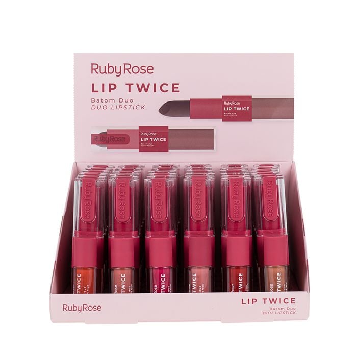 BX BATOM DUO LIP TWICE HBL6101G1 RUBY ROSE