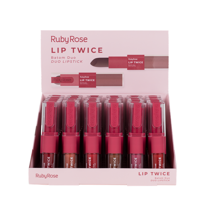 BX BATOM DUO LIP TWICE HBL6101G2 RUBY ROSE