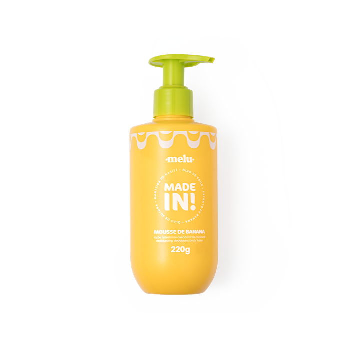 CX LOÇÃO HIDRATANTE DESODORANTE CORPORAL MOUSSE DE BANANA-MADE IN RRB5003 - MELU