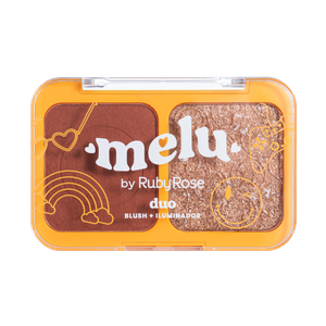 DUO BLUSH + ILUMINADOR 6,85G RR1002-3 NEW RULES MELU RUBYROSE