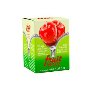 Fruit maçã do amor gel beijável com efeito quente 40g