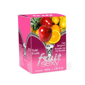 Fruit sexy tutti frutti gel beijável com efeito quente 40g