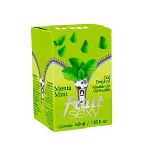 Fruit sexy menta gel beijável com efeito quente 40g