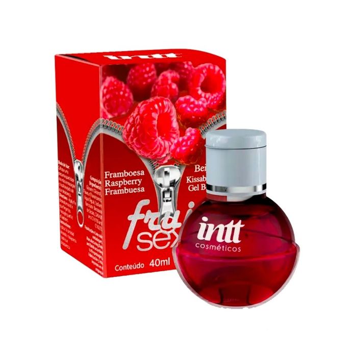 Fruit sexy framboesa gel beijável com efeito quente 40g